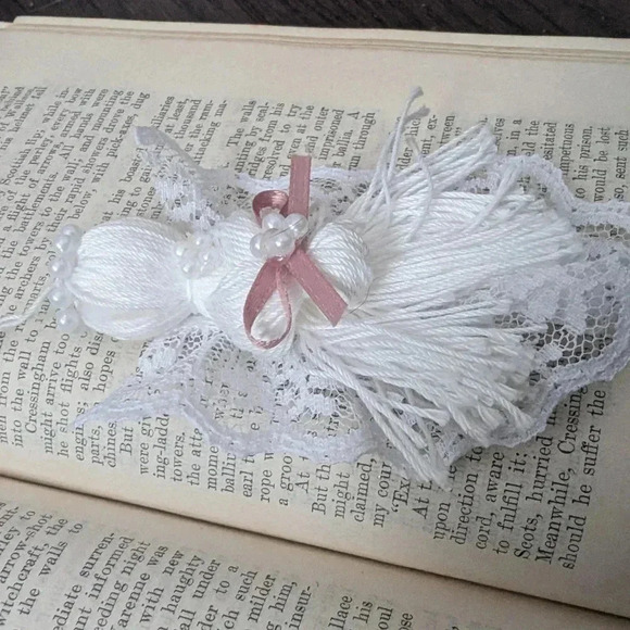 Handmade Lace Angel Ornament - Picture 3 of 7